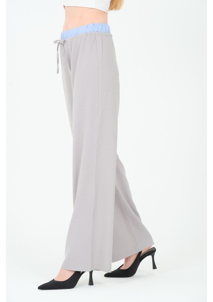 Kadın Garnili Bol Paça Pantolon