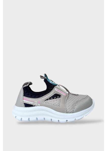 Çocuk Airfile Hafif Taban Kreş Ev Okul Bebe Spor Ayakkabısı Füme - Lacivert