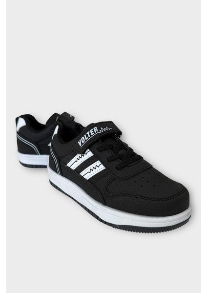 Çocuk Bağcıklı Cırtlı Çocuk Spor Ayakkabı Siyah - Beyaz fiyatları