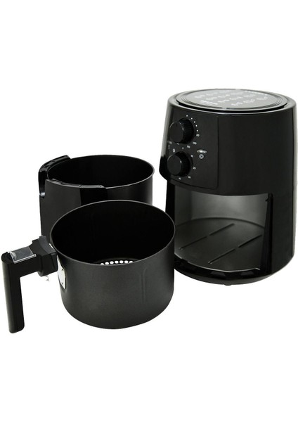 Siyah 5,5 Lt Yağsız Hava Fritözü, 1500W, Sağlıklı ve Pratik Kullanım fiyatları