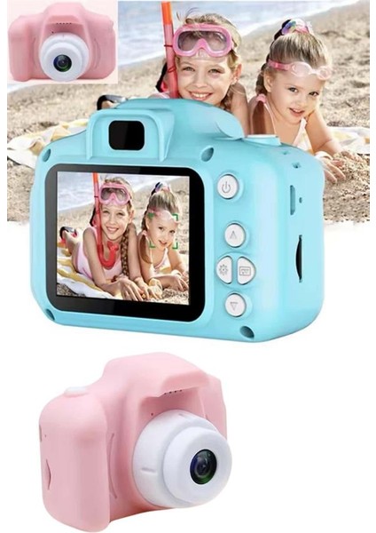 Depomix Dijital Fotoğraf Makinesi Çocuk Mini 1080P Hd Kaliteli Renkli
