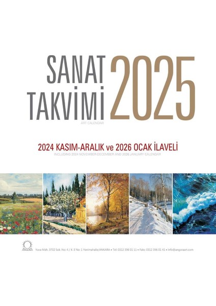Sanat Takvimi 2025 Duvar Takvimi
