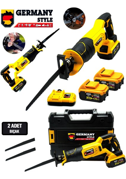 Çift Akülü Tilki Kuyruğu Testere Ahşap ve Metal Kesim Makinesi Kırmızı