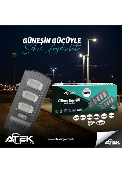 Güneş Enerjili Sokak Lambası 120 W