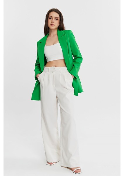 Oversize Dokuma Blazer Ceket