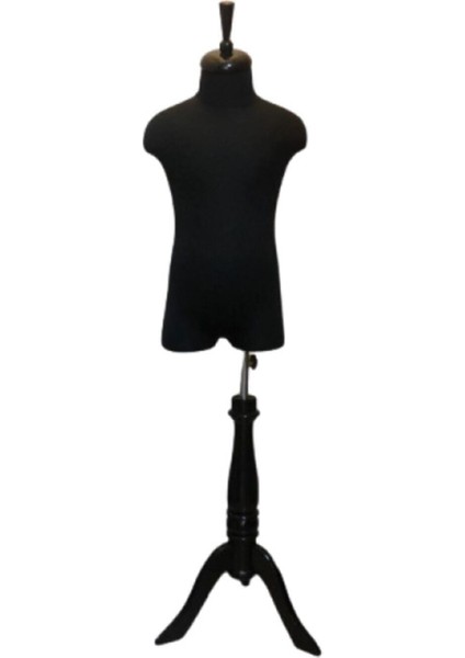 7-8 Yaş Çocuk Terzi ve Prova Mankeni, Siyah, Rahat ve Şık Tasarım