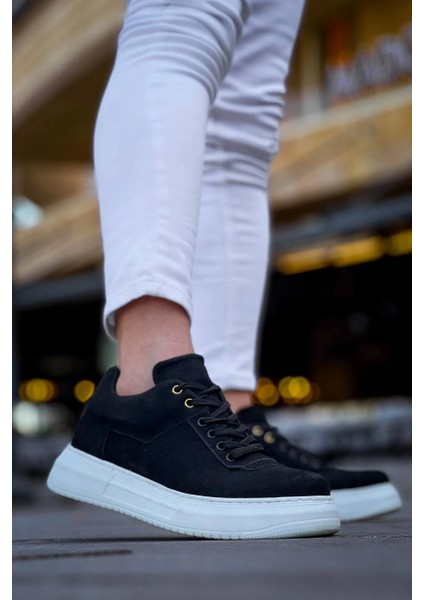 ZRN-X20 Premium Yüksek Taban Siyah Süet Günlük Erkek Sneaker modelleri