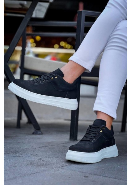 ZRN-X20 Premium Yüksek Taban Siyah Süet Günlük Erkek Sneaker fırsatları