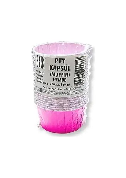 Kek Kağıdı Kapsül Pet Pembe 25 Li