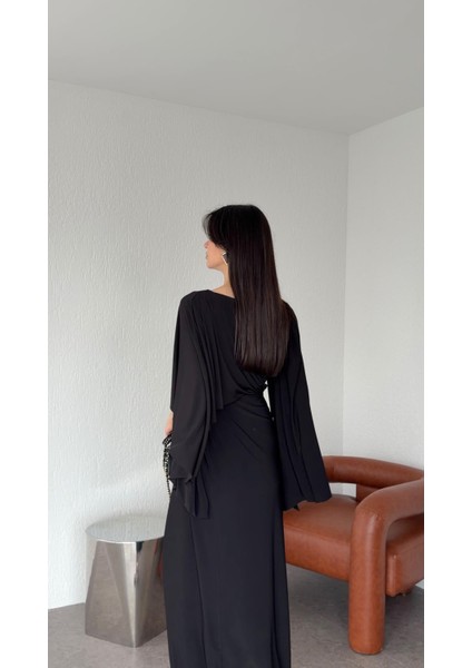 Yarasa Kol Siyah Elbise modelleri