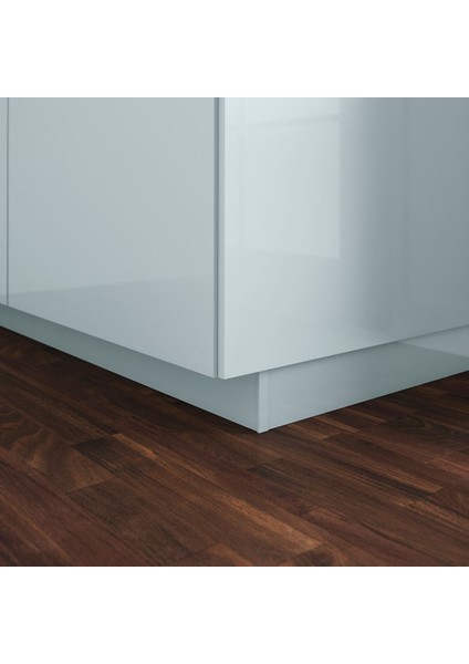 Süpürgelik, Parlak Cila Açık Gri-Mavi, 220X8 cm modelleri