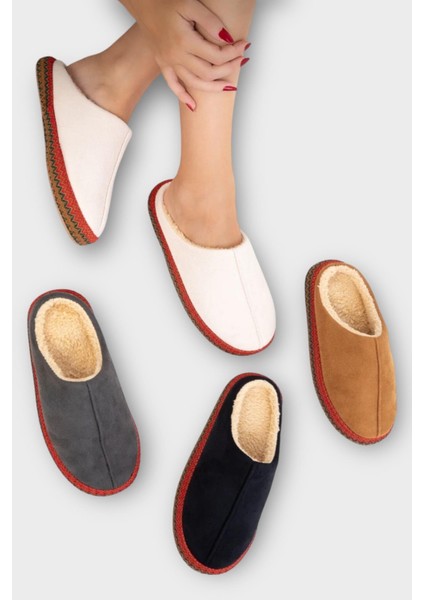 Nakışlı Içi Tüylü Yüksek Tabanlı Çeyiz Bohça Kadın Ev Terliği Bej fırsatları