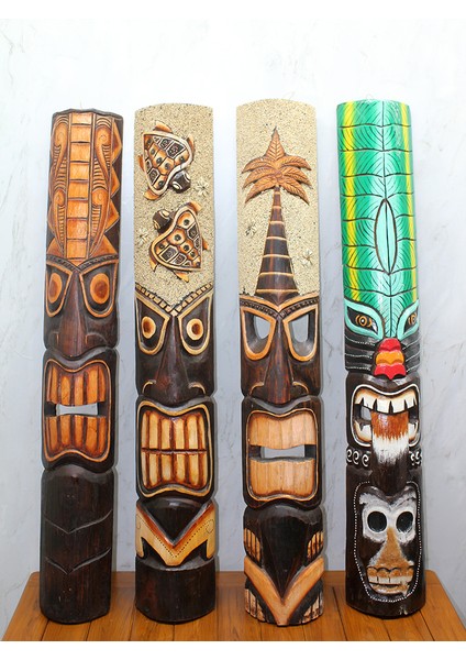 Ahşap Duvara Asmalı Maske 1 Metre