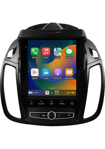 Ford Kuga TESLA(2013-2018)-9.7''ANDROİD Gerçek 4+64 GB Ram / 4 Çekirdek 1.6ghz / Wıfı 5.0ghz / Bt 5.4-Kablosuz Carplay-Ahd Hd Geri Görüş Kamera Hediye modelleri