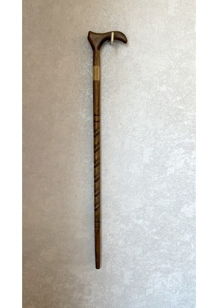 Desenli Ahşap Baston Stick