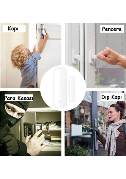 Akıllı Wifi Sesli Kapı, Pencere ve Çekmece Güvenlik Sensörü fırsatları