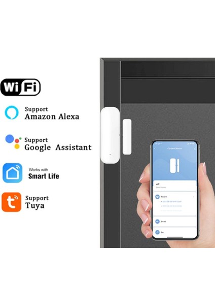 Akıllı Wifi Sesli Kapı, Pencere ve Çekmece Güvenlik Sensörü
