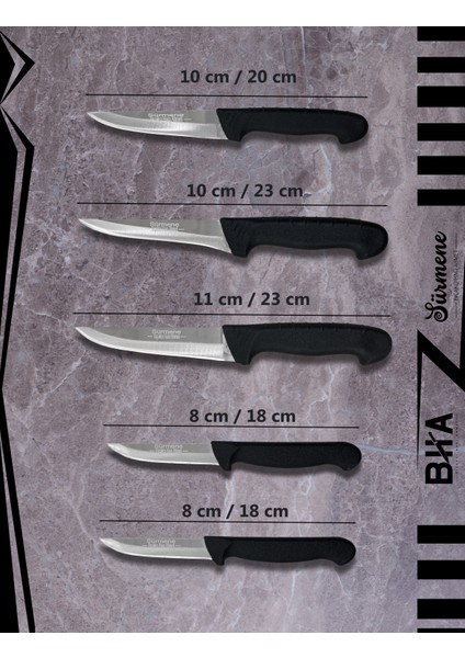 Sürmene 5 Parça Sebze Günlük Kullanım Çok Amaçlı Bıçak Seti Et Ekmek Sebze Meyve Çeyiz Bıçak Takımı fiyatları