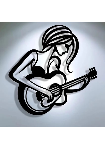 Soyut Gitarist Metal Duvar Sanatı