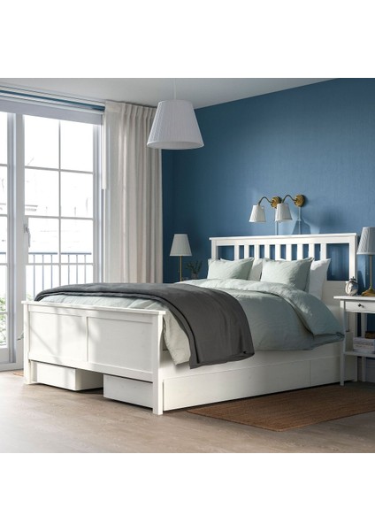 Çift Kişilik Baza, Beyaz Vernik, 140X200 Cm, 4 Çekmeceli fiyatları