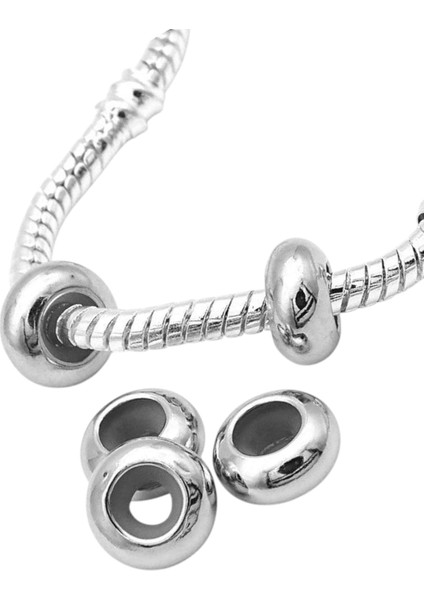 Rodyum Kaplama Stopper(Durdurucu) Charm - 2 Adet