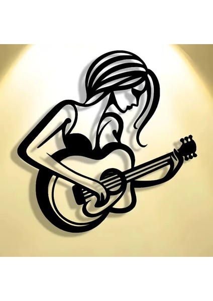 Soyut Gitarist Metal Duvar Sanatı