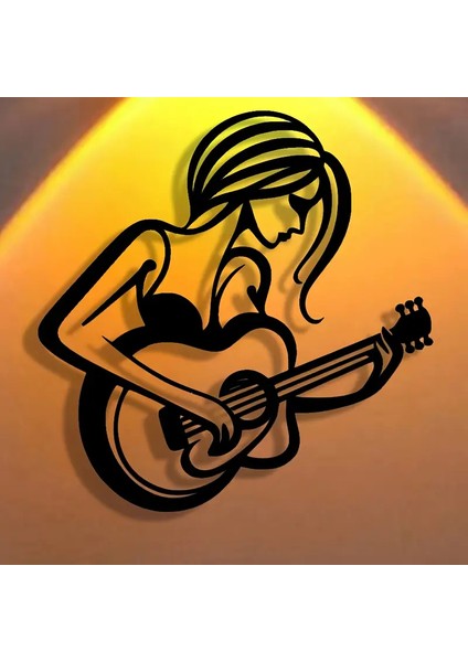 Soyut Gitarist Metal Duvar Sanatı