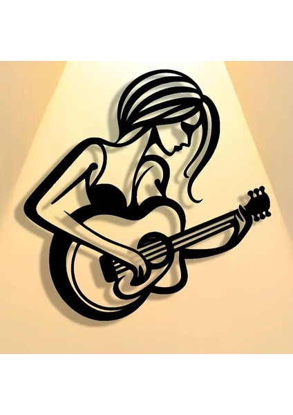 Soyut Gitarist Metal Duvar Sanatı