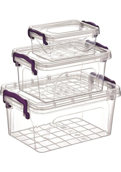 3'lü Mini Dikdörtgen Saklama Kabı fiyatları