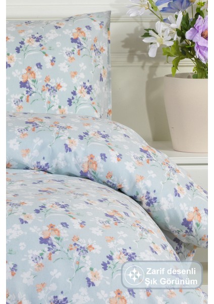 Floret Nevresim Takımı Çift Kişilik Fitted Lastikli (200x220 cm) Yeşil modelleri
