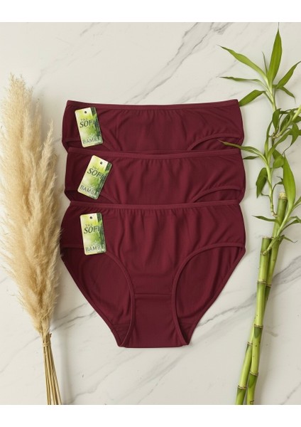 Kadın Bambu Kilot 3'lü Set Bayan Bambu Silip