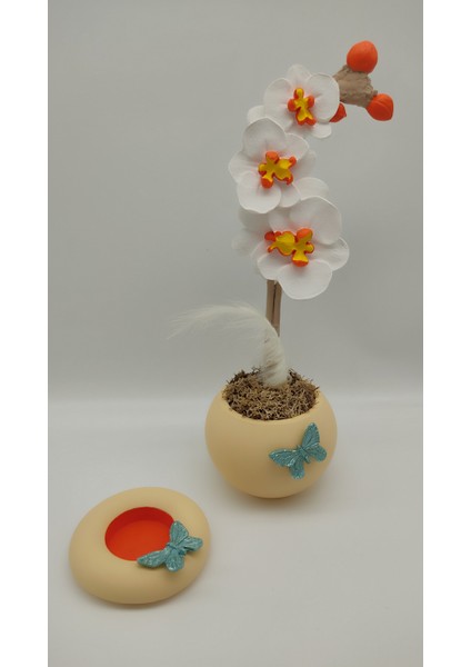 Turuncu Orkide ve Tealıght Mumluk fırsatları