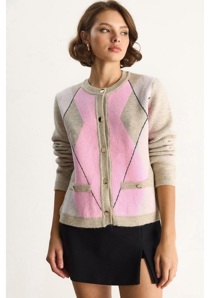 Kadın Baklava Desenli Yumoş Hırka