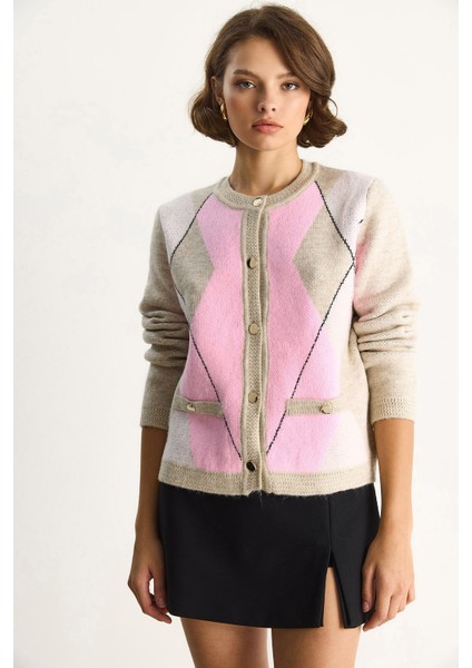 Kadın Baklava Desenli Yumoş Hırka modelleri