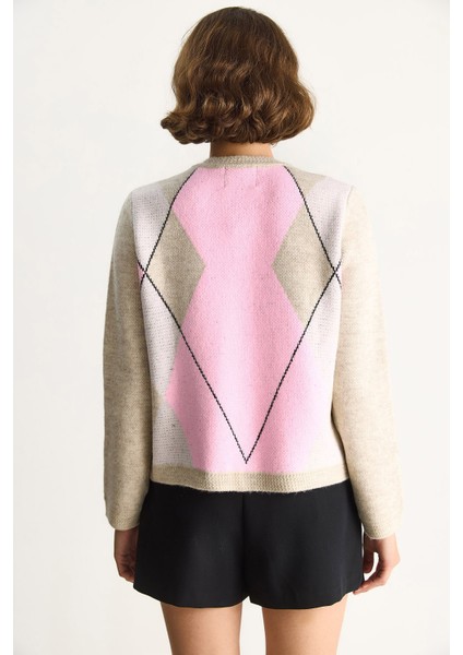 Kadın Baklava Desenli Yumoş Hırka