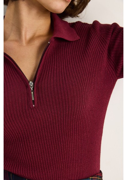 Kadın Fermuarlı Kazak indirimleri