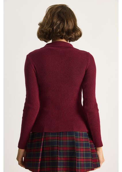 Kadın Fermuarlı Kazak