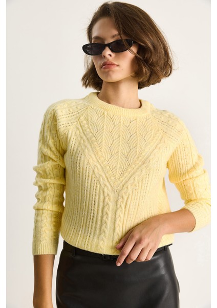 Kadın Desenli Triko Kazak