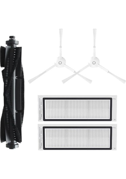 Siyah 5'li Yedek Parça Seti, Robot Süpürge Uyumlu, Temizlik Kolaylığı Için