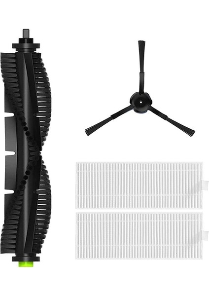 Siyah Robot Süpürge 4'lü Yedek Parça Seti, Temizlik Için Uygun Muadil