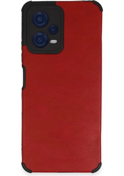 Xiaomi Redmi Note 12 5g Kılıf Loop Deri Silikon - Kırmızı