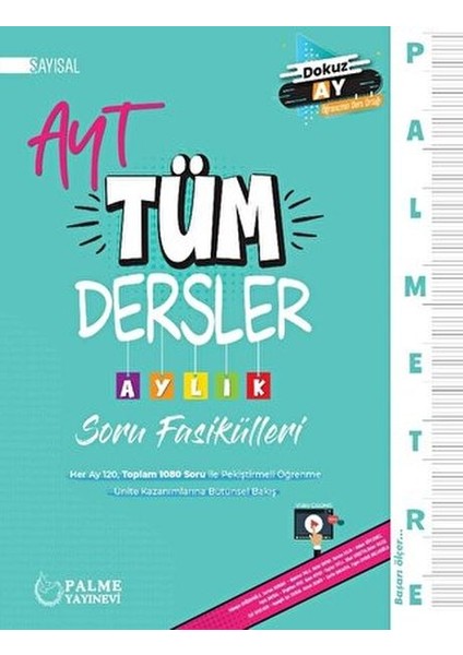 Palmetre Ayt Sayısal Tüm Dersler Aylık Çalışma Fasikülleri