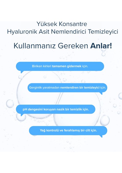 7 Tip Hyalüronik Asit Içeren Nemlendirici ve Gözenek Arındırıcı Köpük Temizleyici fırsatları