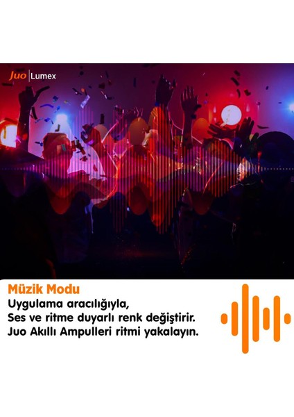 Akıllı Rgb Wifi LED Ampul 11W, Renkli ve Uzaktan Kontrol Özelliğiyle Lumex