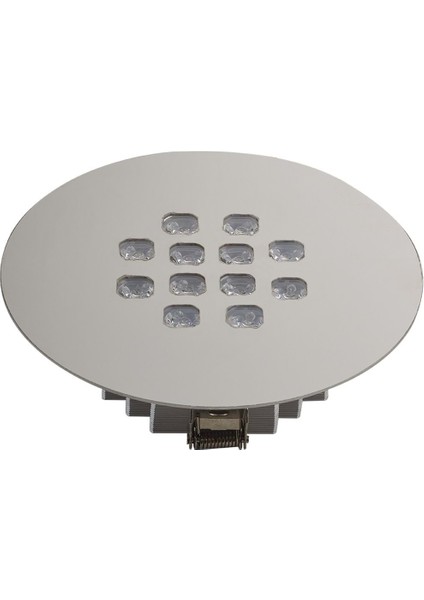 12 LED Yuvarlak Vitrin Aydınlatma, Krom, Modern ve Şık Tasarım