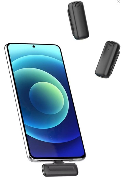 J12TC Kablosuz Çift Mikrofon | iPhone ve Type-C Uyumlu, Şarj Kutulu fiyatları