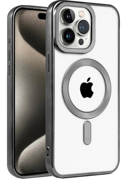 iPhone 15 Pro Kılıf Kronos Magsafe Kapak - Siyah