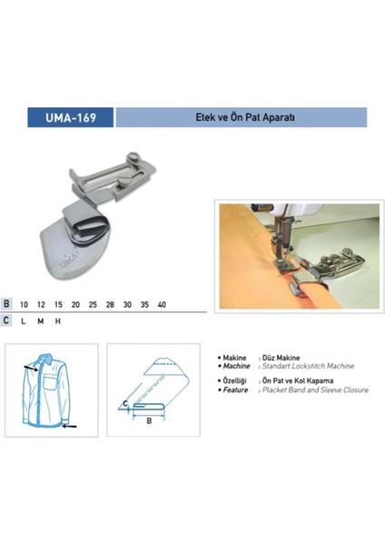 Etek ve Ön Pat Apara 12MM, Şık ve Kullanışlı Aksesuar Seti
