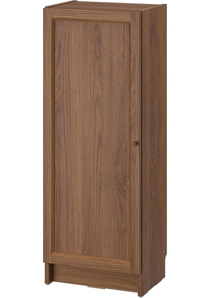 Kapaklı Kitaplık, Kahverengi Ceviz Görünüm, 40X30X106 cm