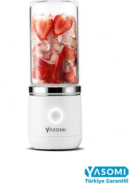 Taşınabilir Kablosuz Cam El Blenderi Beyaz, Hafif ve Pratik, Türkiye Garantili